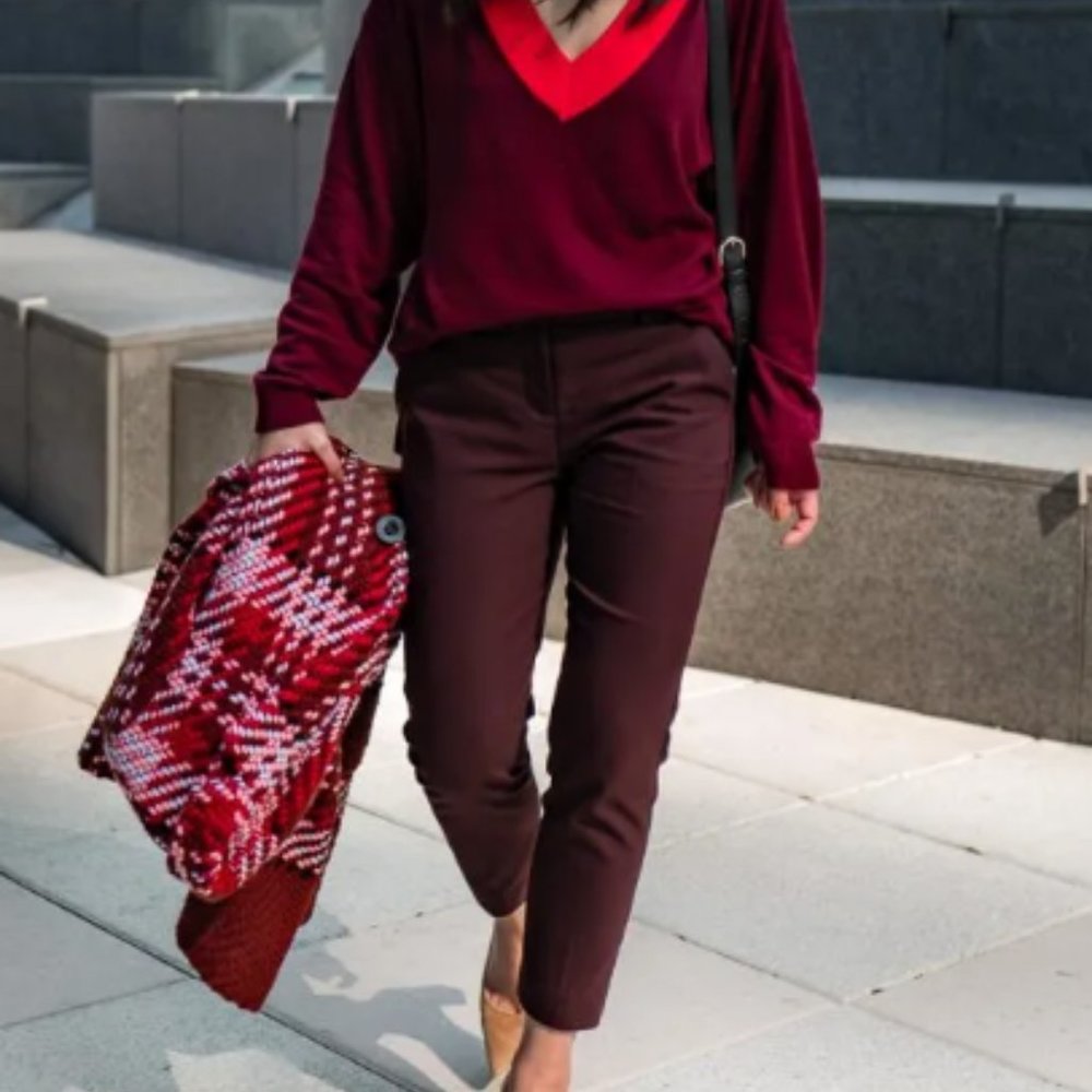 Express Maroon Columnist Express Dress Pants